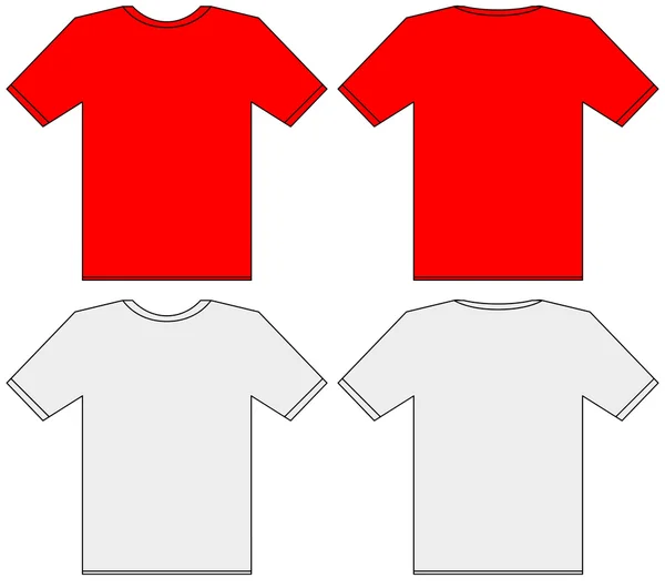 Modelo de t-shirt unissex. Ilustração frontal e traseira — Fotografia de Stock