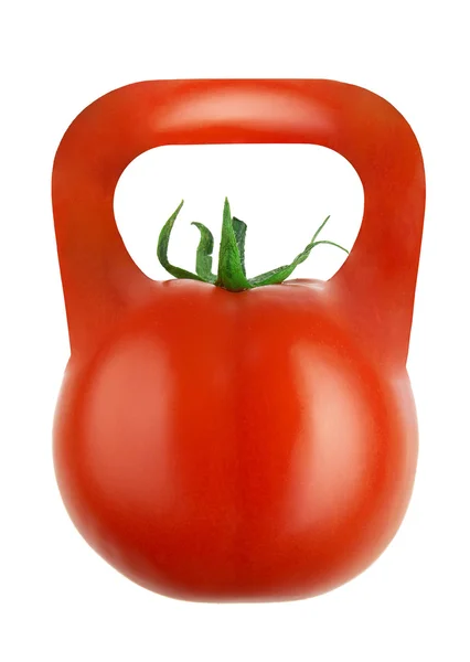 クリッピング パスと白い背景で隔離の重量トマト — ストック写真