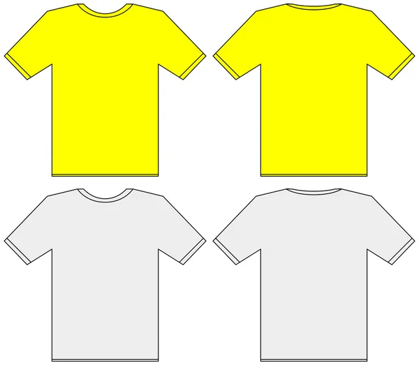 Unisex t-shirt πρότυπο. εικονογράφηση εμπρός και πίσω — Φωτογραφία Αρχείου