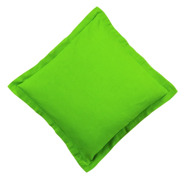 Almohada verde - aislado —  Fotos de Stock