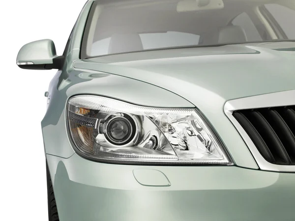 Reflektory samochodowe i kratą chłodnicy na samochód — Zdjęcie stockowe
