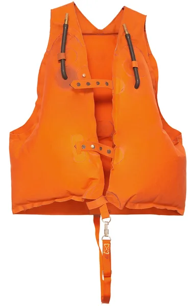 Професійні помаранчевий рятувальний жилет - ізольовані на білому — стокове фото