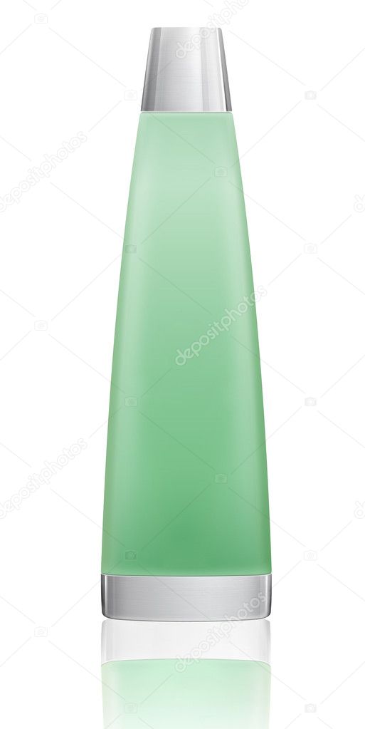 Shampoo (Cream) container isolated over the white background wit