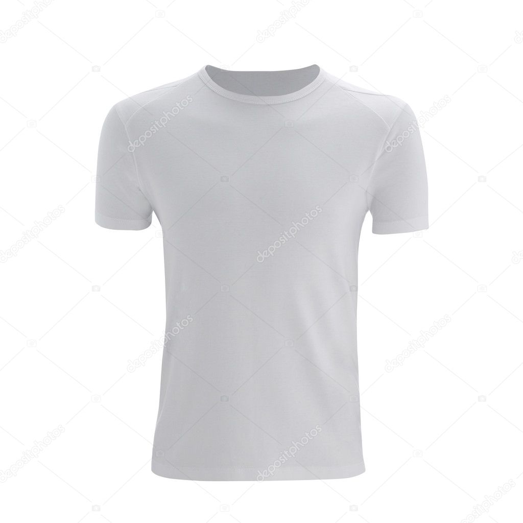 Unisex T-shirt template (isolated on white, clipping path) — Stock ...