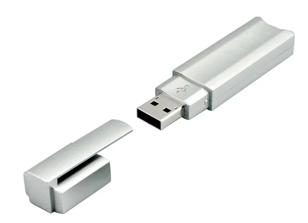 USB-Flash-Speicher isoliert auf weißem Hintergrund — Stockfoto