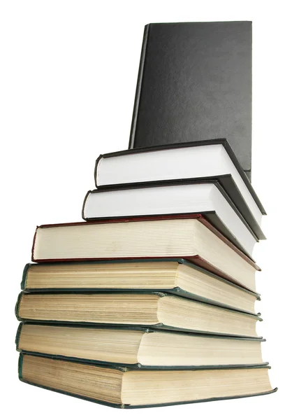Books pile isolated on white — Stock Photo, Image