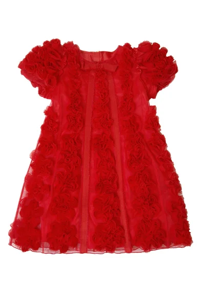 Rotes Kleid isoliert auf weißem Hintergrund — Stockfoto