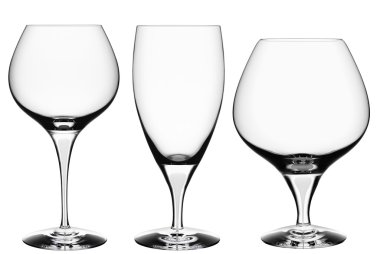 Cocktail Glass Collection - wine glasses isolated on white + cli clipart