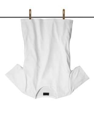 T-shirt with drying on clothesline clipart