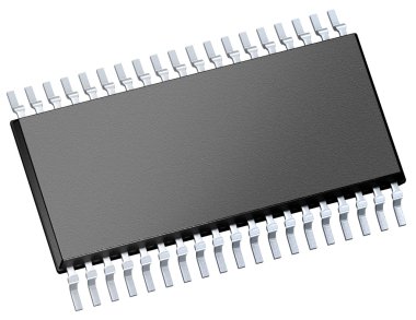 Illustration of a microchip. 3D illustration of the computer chip clipart