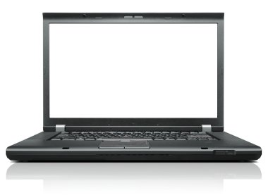 Beyaz - açık görüş izole laptop