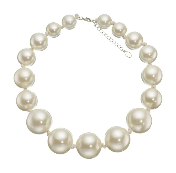 Perles Cercle Isolé Sur Fond Blanc — Photo