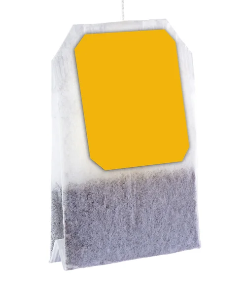Close-up of tea bag isolated on white. — Stock Photo, Image