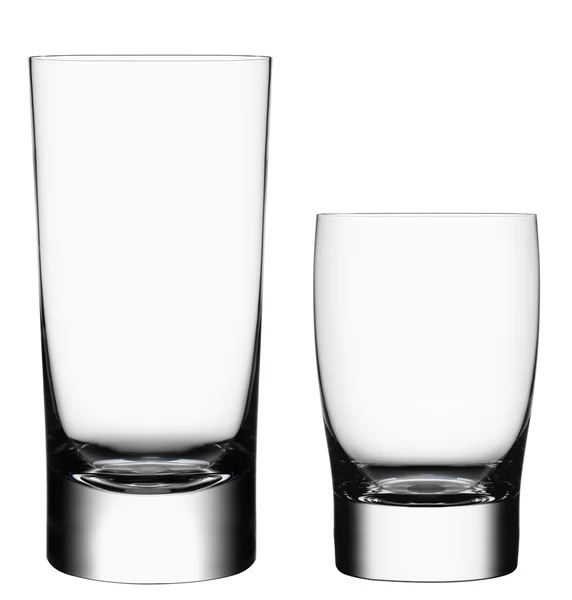 Lege cocktail glazen geïsoleerd op een witte achtergrond met clippin — Stockfoto