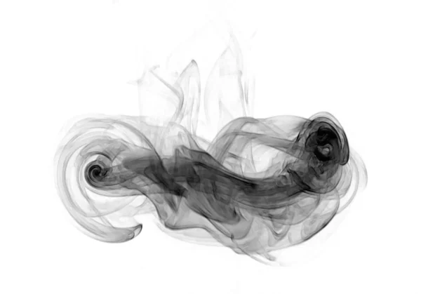 Black smoke background for art design or pattern on white — Stock Photo, Image