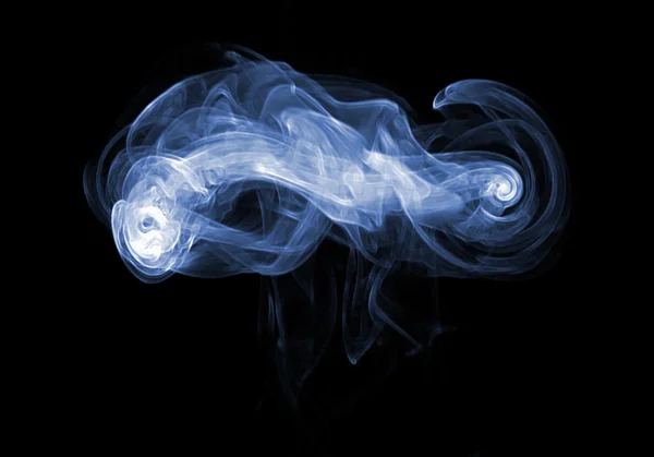 White smoke background for art design or pattern on black — Stock Photo, Image
