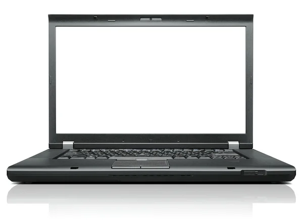Laptop Isoliert Auf Weiß Vorderseite — Stockfoto