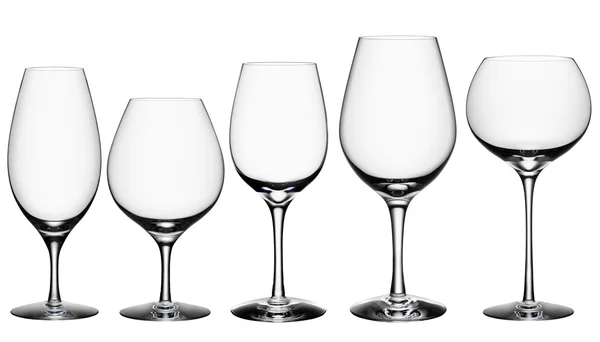 Cocktail Glass Collection Verres Vin Isolés Sur Fond Blanc Avec Photos De Stock Libres De Droits