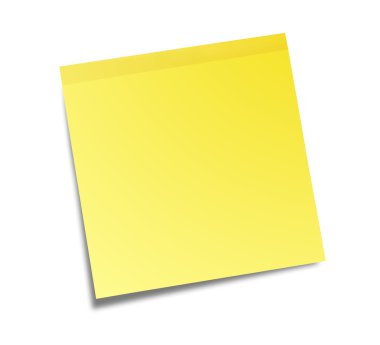 Yellow memo stick. paper note clipart