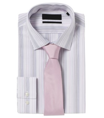 Classic shirt with tie isolated on white clipart