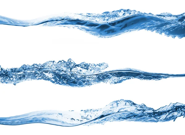 Uppsättning Vatten Stänk Isolerade Vit Bakgrund — Stockfoto