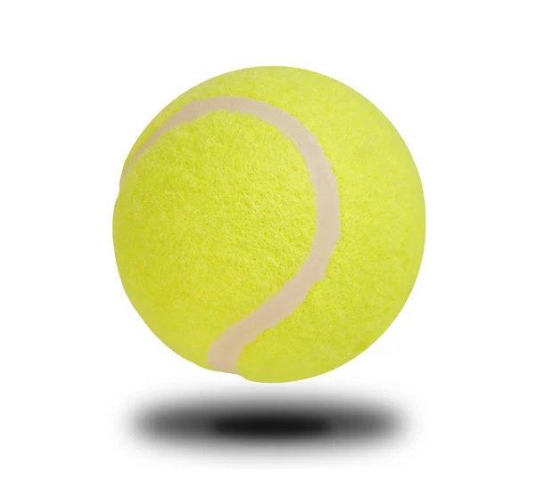 Palla Tennis Isolata Bianco — Foto Stock