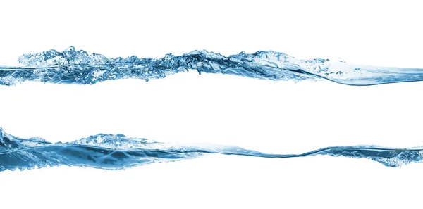 Készlet-ból víz fröccsen a elszigetelt fehér háttér — Stock Fotó