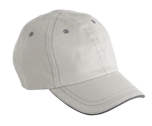 Biała czapka z ścieżki przycinającej — Zdjęcie stockowe