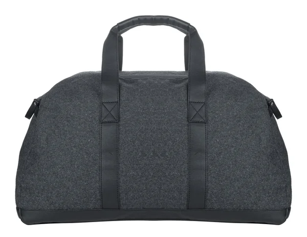 Siyah iş seyahat çantası klibi ile izole üzerinde beyaz arka plan — Stok fotoğraf