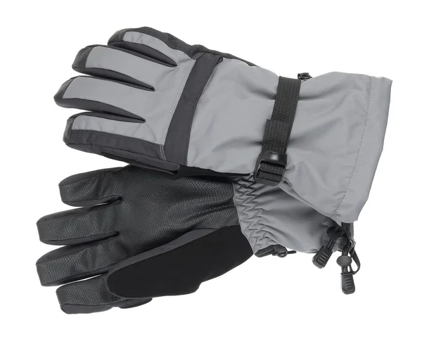 Winter Ski Handschoenen Geïsoleerd Witte Achtergrond — Stockfoto