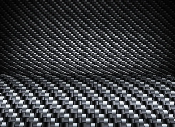 Fundo Fibra Carbono Textura Preta — Fotografia de Stock