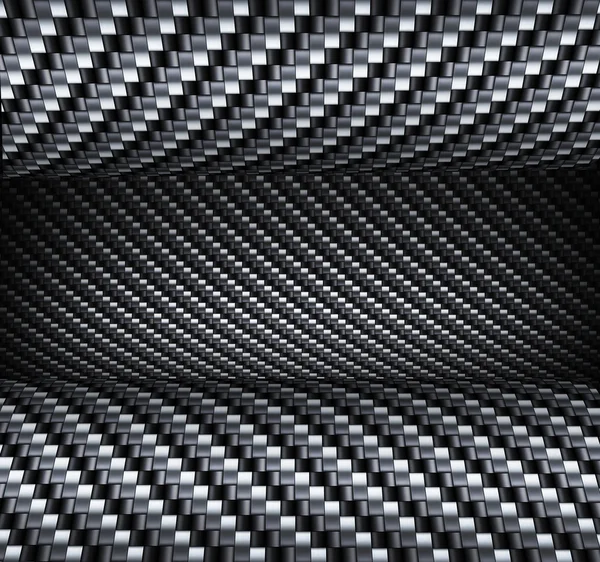 Fondo de fibra de carbono, textura negra — Foto de Stock