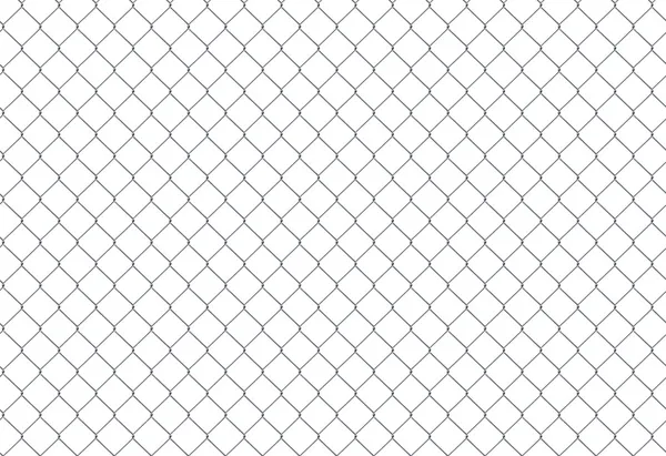 Chain Fence Steel Grid Isolated White — Stock Photo, Image