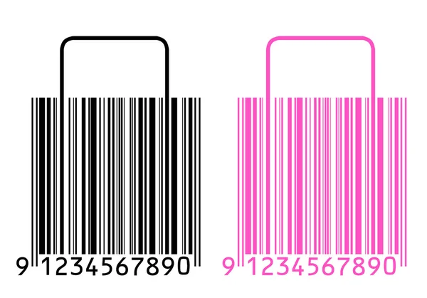 stock image Shopping bags stylized as barcode