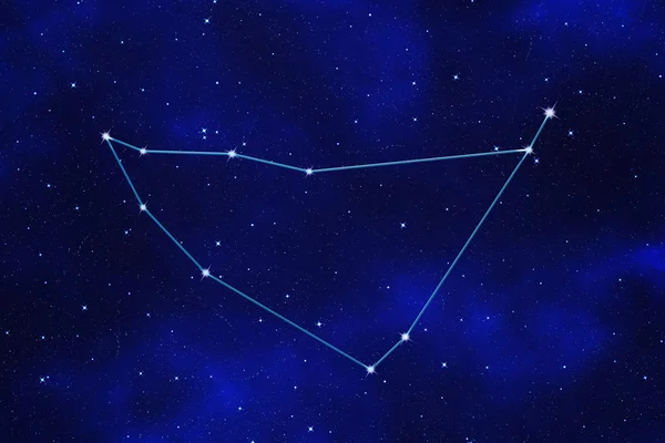 Starfield Background Zodiacal Symbol Capricorn — Stock Photo, Image