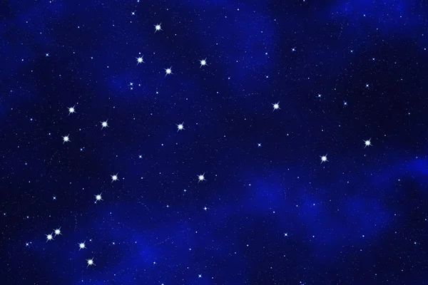 Starfield bakgrund av stjärntecknet symbol "aquarius" — Stockfoto