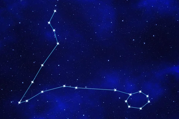 Starfield background of zodiacal symbol "Pisces" — Stock Photo, Image