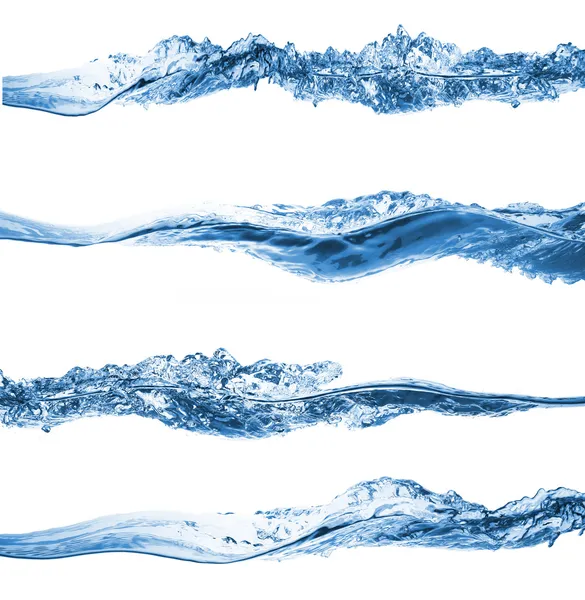 Set of water splashing isolated on white background — Stock Photo, Image