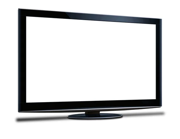 Breitbild-HDTV-LCD-Monitor auf weißem Hintergrund — Stockfoto