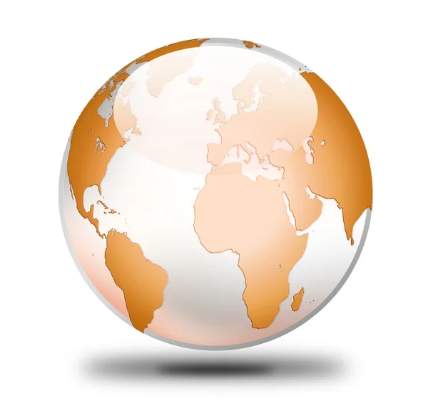 Ícone do globo mundial — Fotografia de Stock