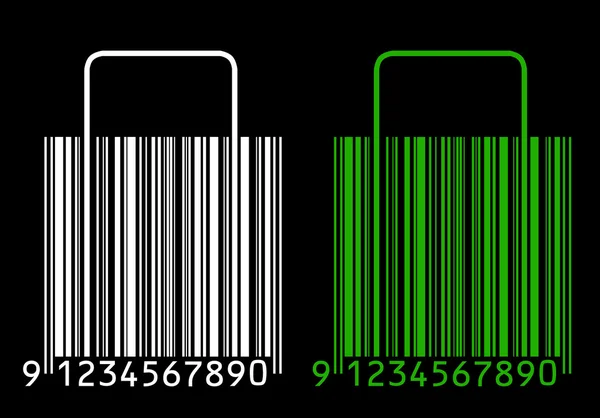 stock image Shopping bags stylized as barcode