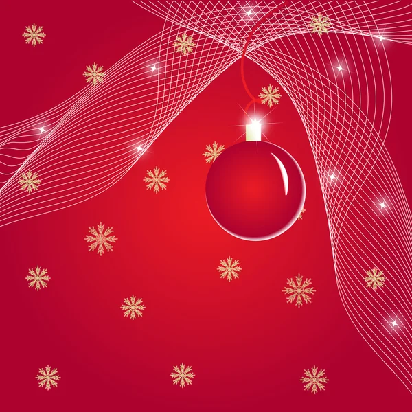 Illustration de Noël avec balle — Image vectorielle