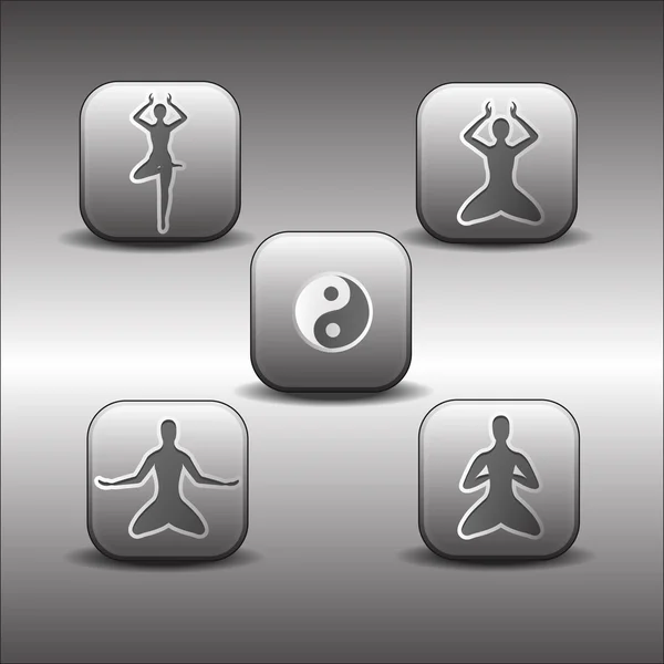Ікони медитаційних постів — стоковий вектор