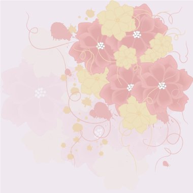 Flower bouquet in pastel tone clipart