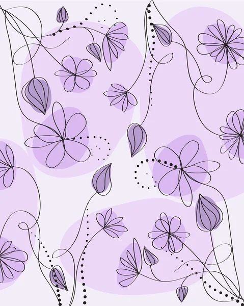 明るい背景上の花 — ストックベクタ