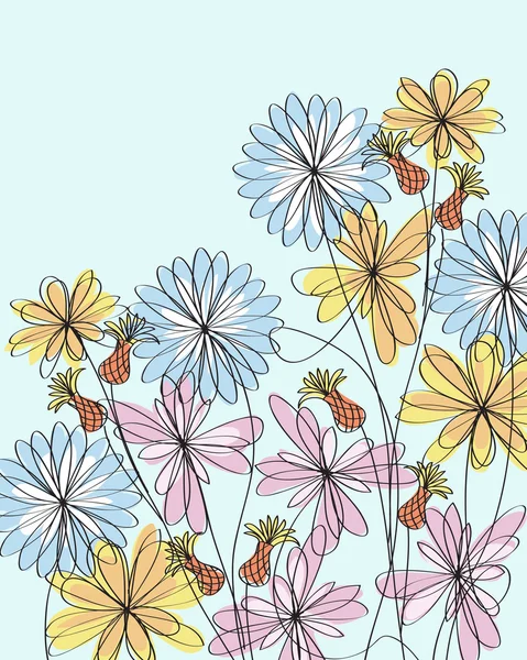 Colore fiori — Vettoriale Stock