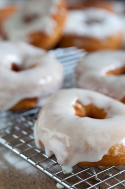 Doughnuts with fresh icing clipart