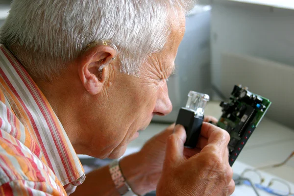 stock image Older man working