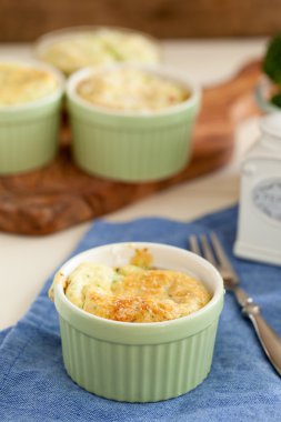 Broccoli ham souffle clipart