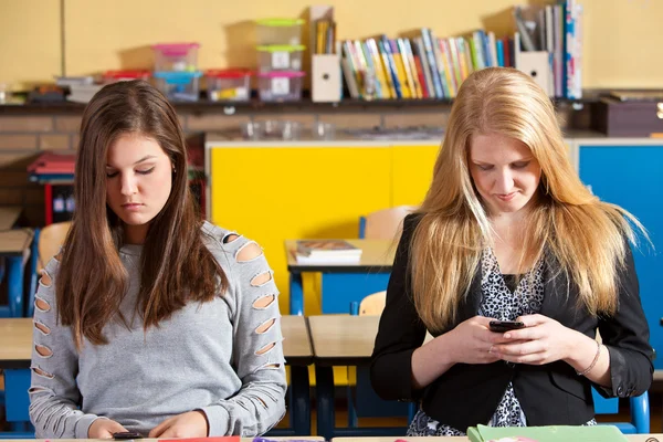 Textning i klassrummet — Stockfoto